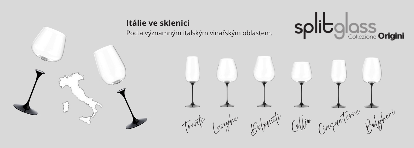 Originální koncept s ikonickým designem elegantní sklenice z bezolovnatého křišťálového skla, ručně foukané a kombinované s originální magnetickou hliníkovou stopkou. (7)